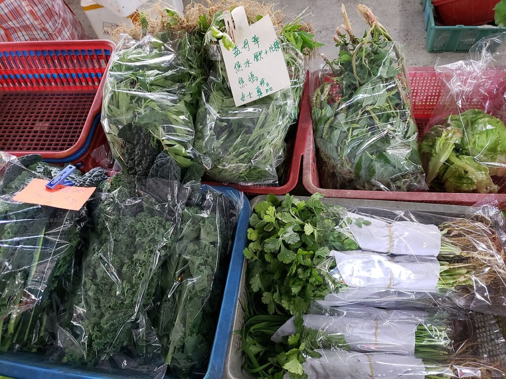 農業の催しファームフェスで有機栽培の農園が出店の机に並べた野菜 立川駅徒歩1分年中無休の溶岩ホットヨガスタジオ