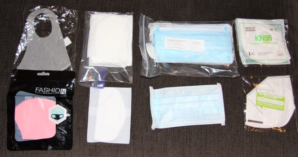Cloth mask mask pads and medical face masks small | オンザショア立川店 立川駅徒歩1分年中無休の溶岩ホットヨガスタジオ 灰色とピンク色の布マスク交換用パッド医療用マスクと2種類のN95マスク 立川駅徒歩1分年中無休の溶岩ホットヨガスタジオ