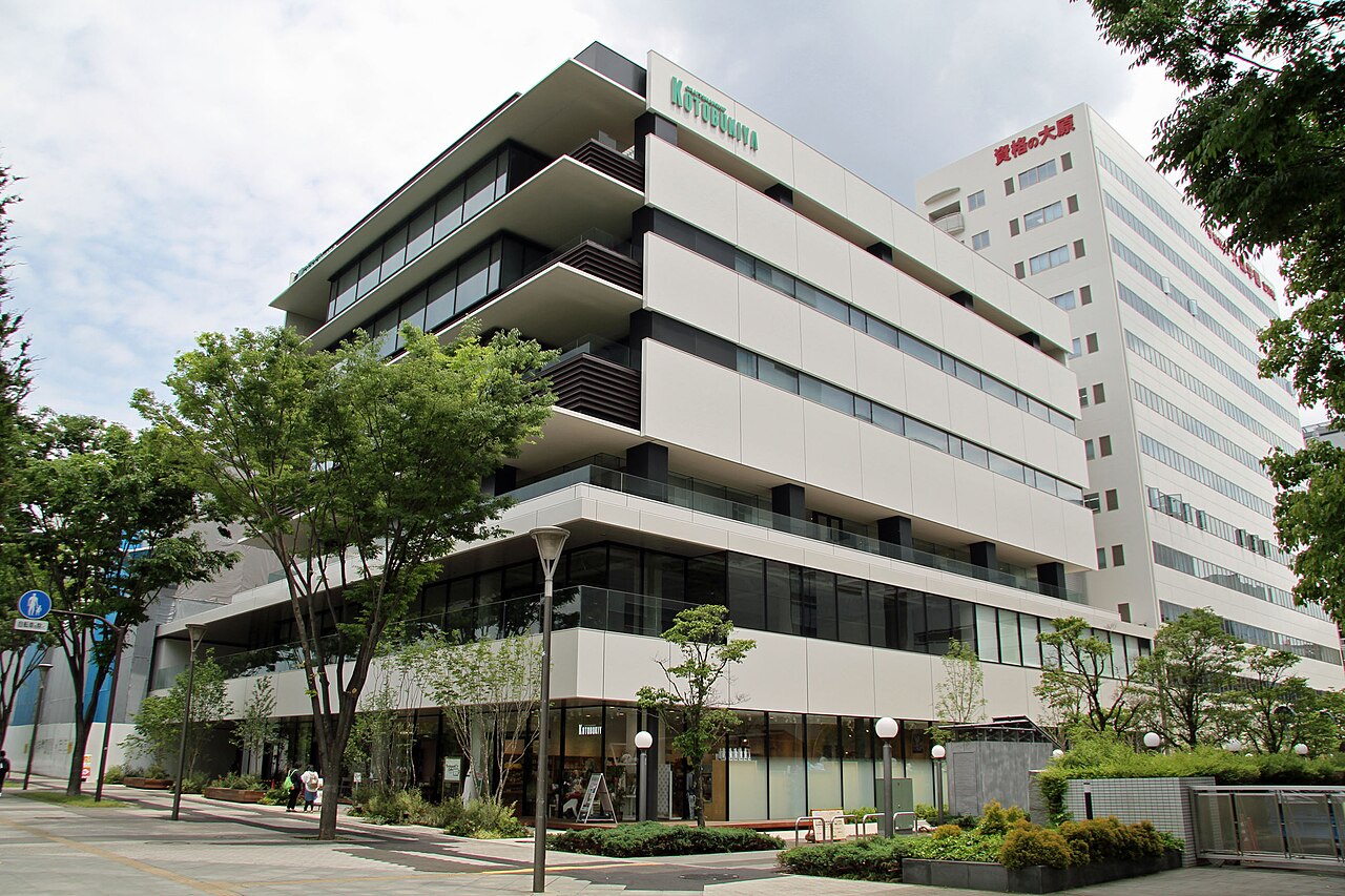 Kotobukiya's head-office building in Midoricho, Tachikawa, home base of the model and figure maker